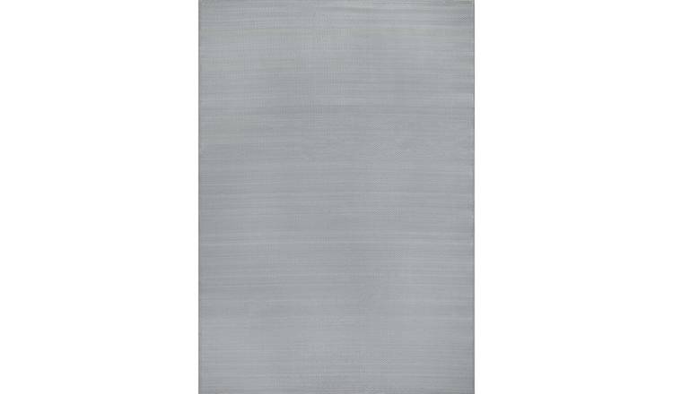 The Rugs Grey Urban Reversible Plain Outdoor Rug - 180 x 270cm