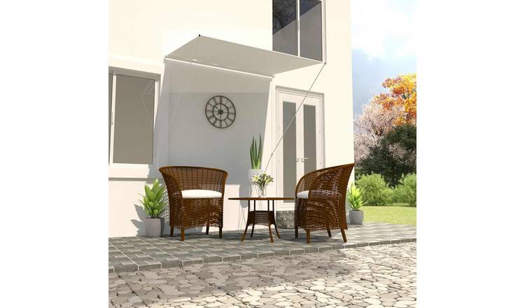 Walplus Polyester Retractable - Cream - 150x150 cm - 150 x 150 cm - 150 cm Exten