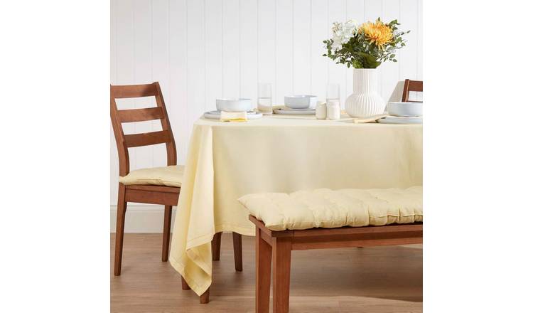 Homescapes Cotton Square Tablecloth - 137 x 137 cm - Cream
