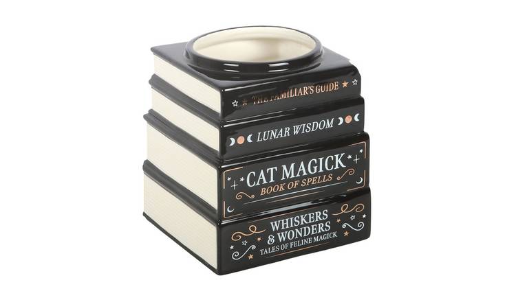 Something Different Black Cat Magick Book Stack Vase - Black