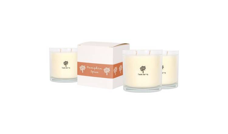 Nicola Spring 400ml Soy Wax Scented Candles Pack of 3 - Pumpkin Spice