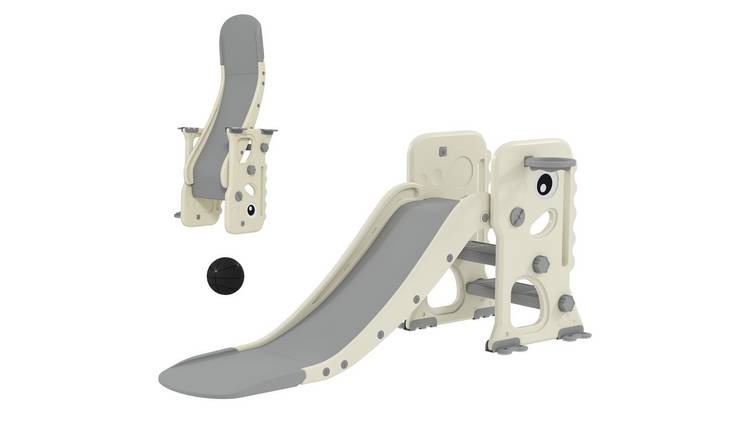 AIYAPLAY 3 in 1 Foldable Slide Foldable Dinosaur Shape - Cream
