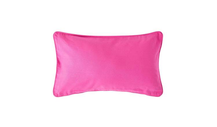 Homescapes Cerise Cotton Plain Rectangular Cushion Cover - 30 x 50 cm