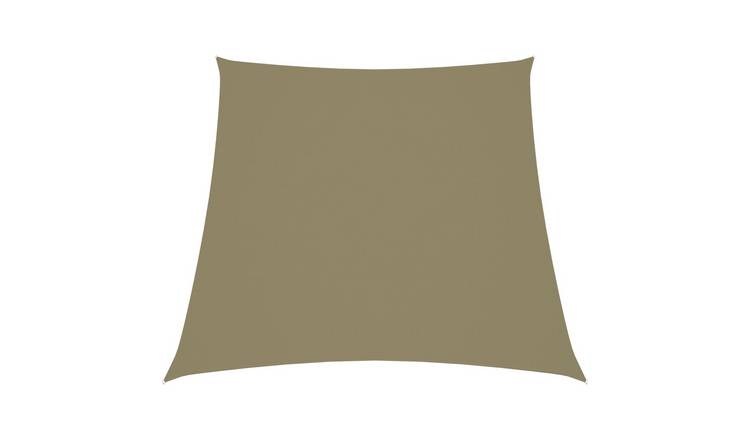 Walplus Trapezium Polyester Oxford Sun Shade Sail - Beige - 400 x 300 cm