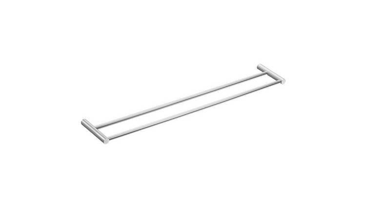 Cosmic Double Towel Rail - Brushed Stainless Steel