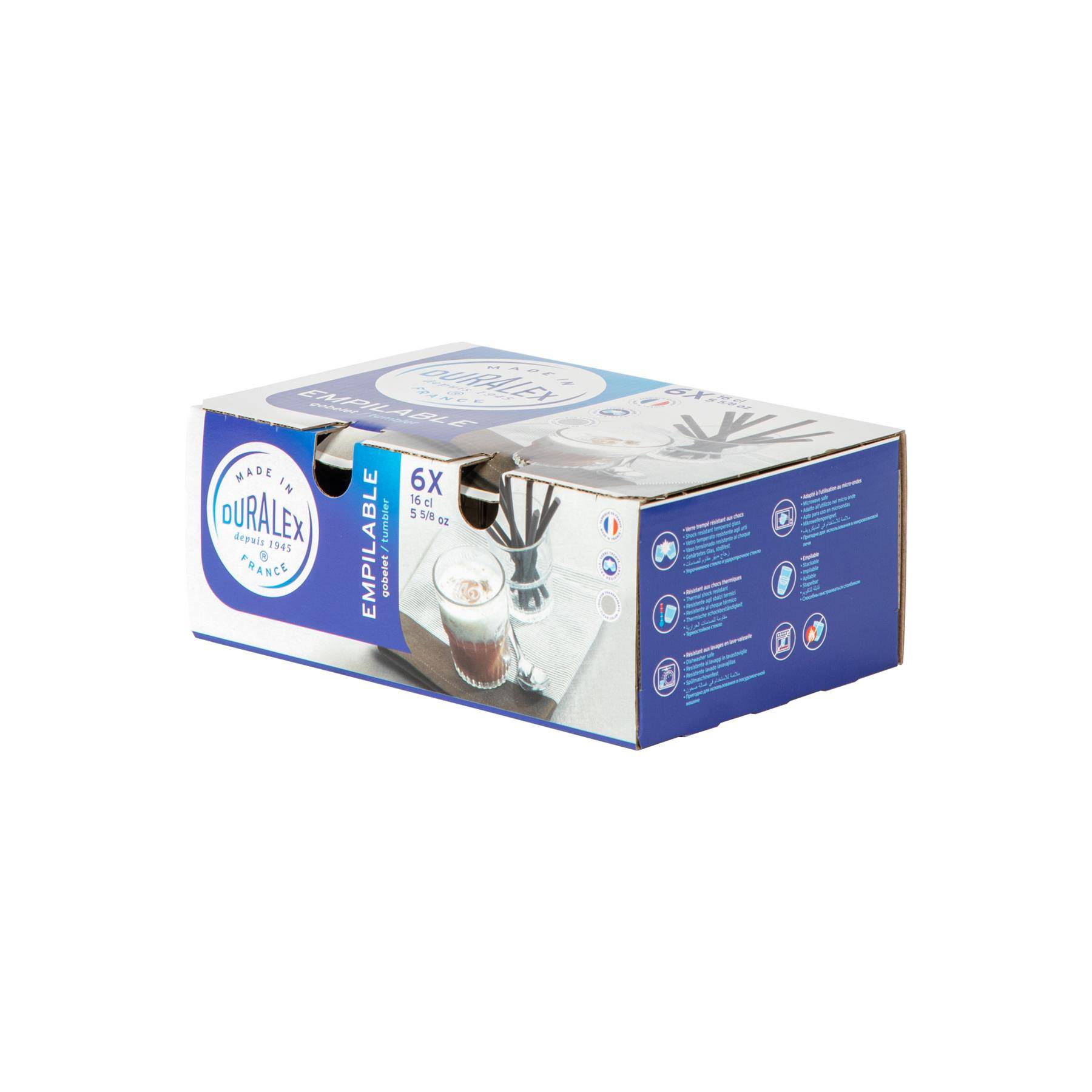 Duralex Empilable 160ml Stackable Drinking Glasses - Pack of 6 - Image 2