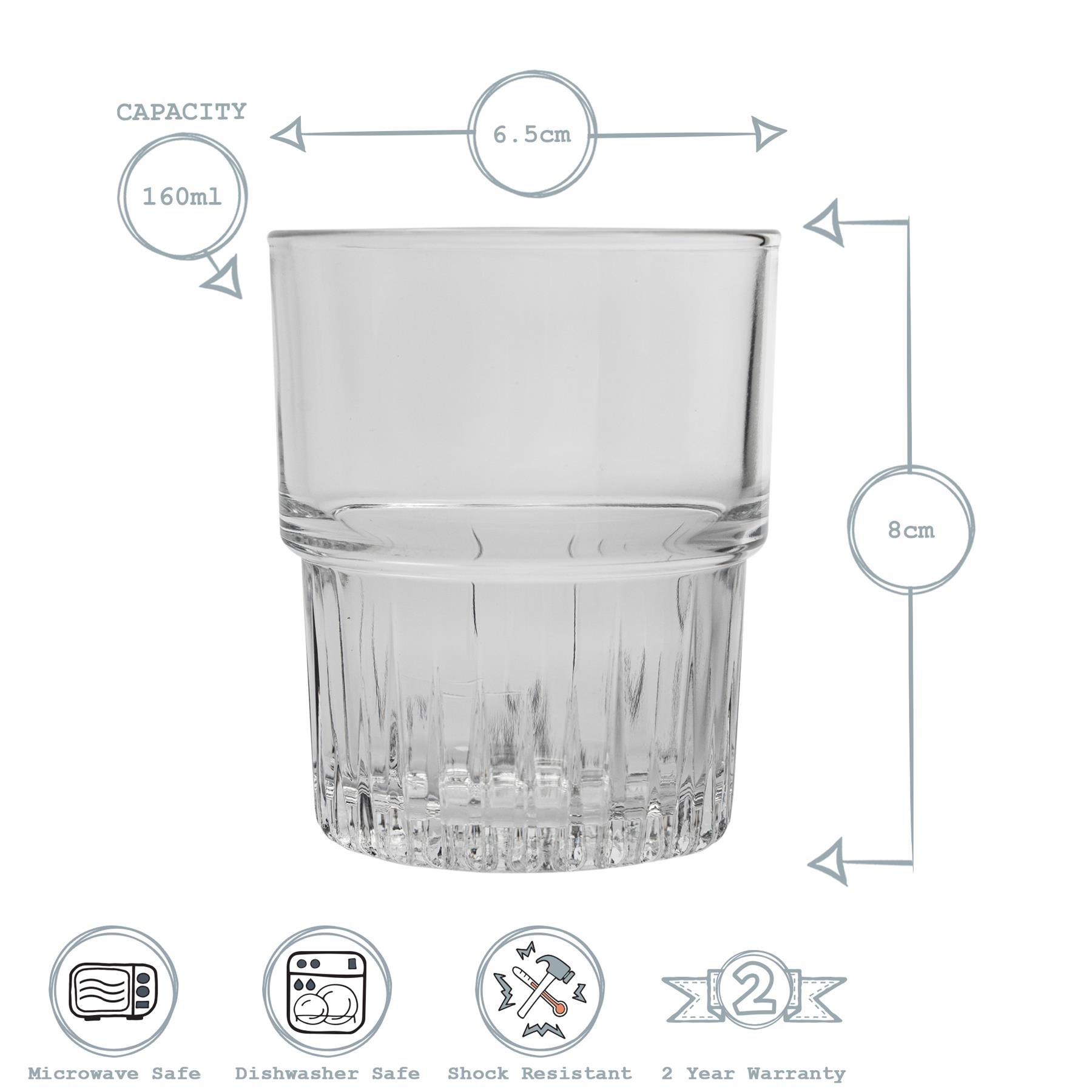 Duralex Empilable 160ml Stackable Drinking Glasses - Pack of 6 - Image 3