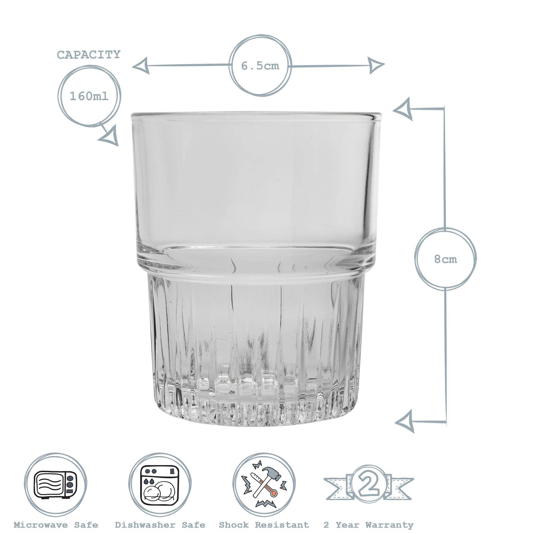 Duralex Empilable 160ml Stackable Drinking Glasses - Pack of 6 - Image 3