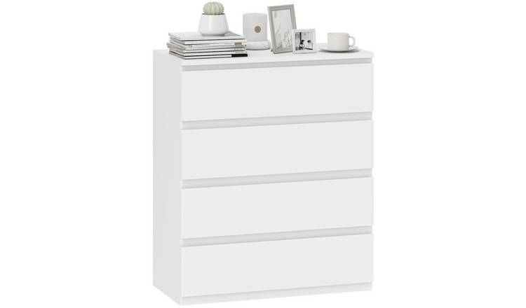 HOMCOM 4 Drawer Storage Organiser Unit - White