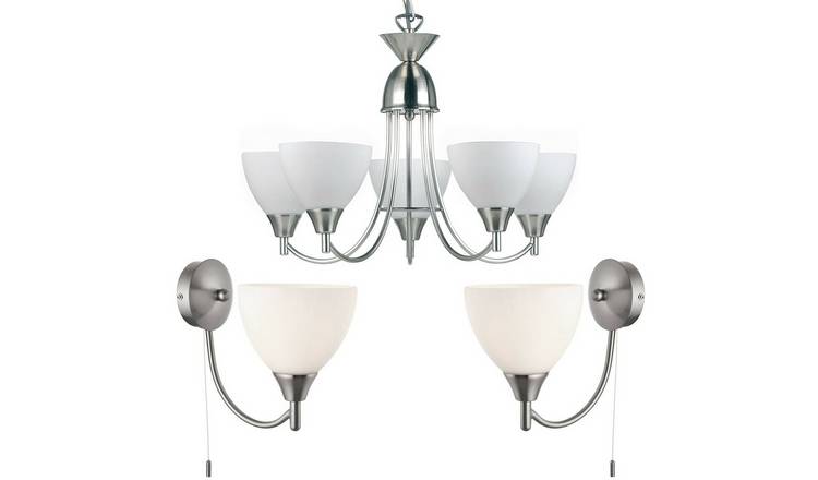 Loops Direct Steel and Glass Lighting Pack - Satin Chrome