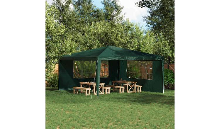 Walplus 400 x 195 cm PE Steel Frame Party Tent Sidewalls 2pcs - Green