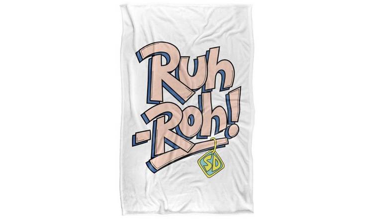 Scooby Doo Ruh Roh! Text Soft Touch Blanket - 147cm x 91cm