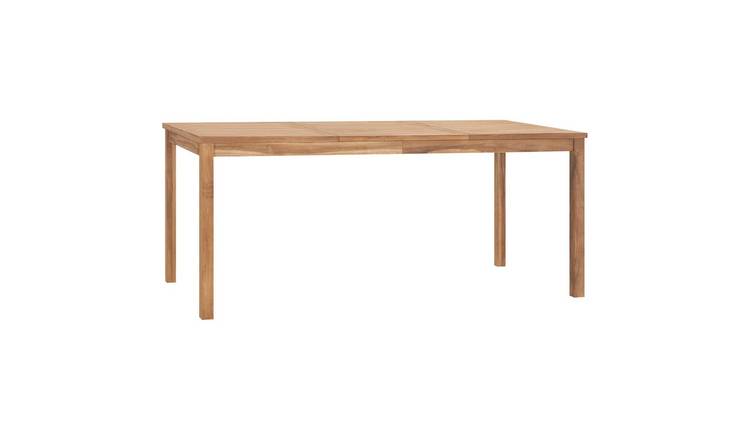 Walplus Solid Teak Wood Garden Dining Table - Brown - 180 x 90 x 77 cm