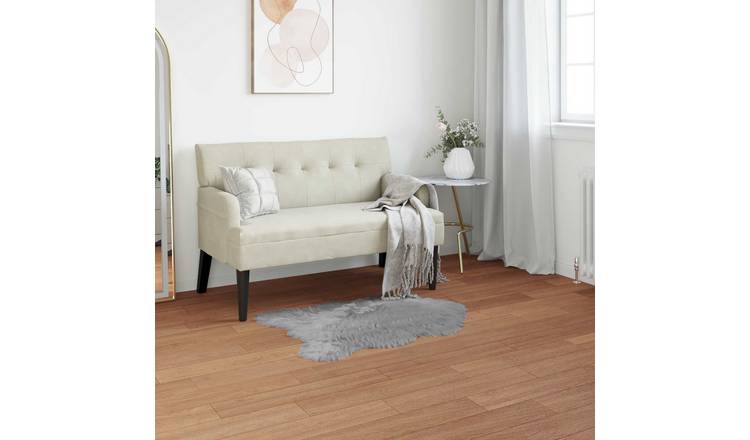 Walplus Tafalla Polyester Faux Sheepskin Rug - Grey - 60 x 90 cm