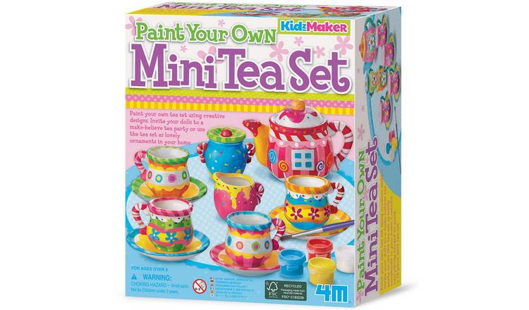 4M KidzMaker Paint Your Own Mini Tea Set - 8 Years +