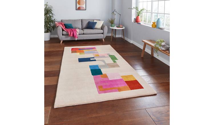 Mega Flooring Multi Modern Abstract Rug - 120 x 170cm