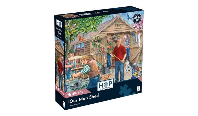 The House of Puzzles Our Man Shed BIG 500 Piece Jigsaw Puzzle