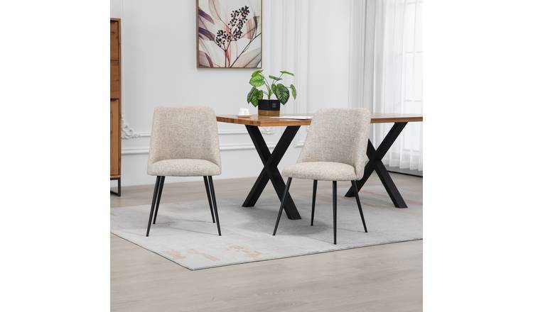 Artemis Home Set of 2 Morandi Fabric Dining Chairs - Set of 2 - Brown