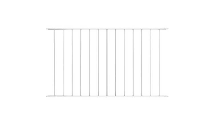 Walplus Powder Coated Steel Fence Panel "Woerden" - White - 163 x 100 cm
