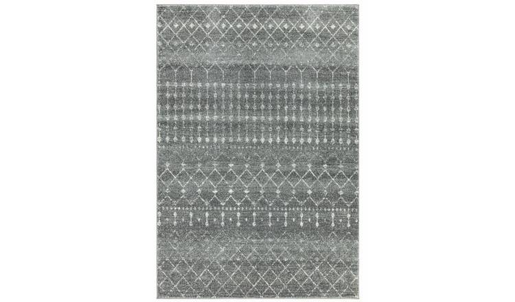 Mega Flooring Grey Modern Abstract Rug - 80 x 150cm