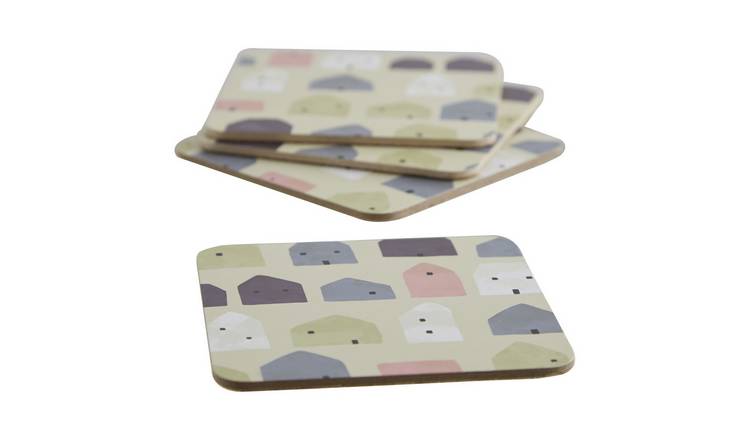 Orsina Set Of 4 Calcot Square Coasters - Assorted