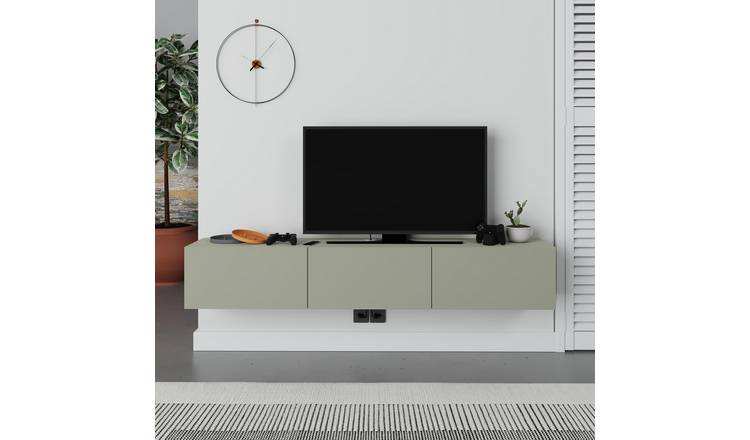 Decortie Francy Particleboard Floating TV Unit - Sage Green