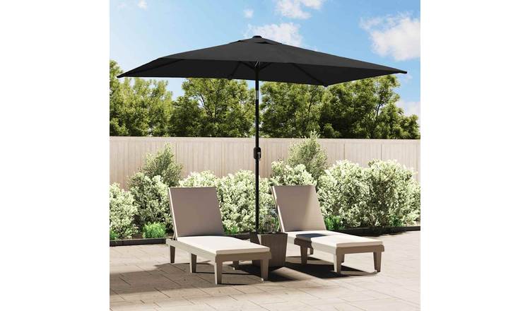 Walplus Garden Parasol - Anthracite - 300 x 200 x 252 cm