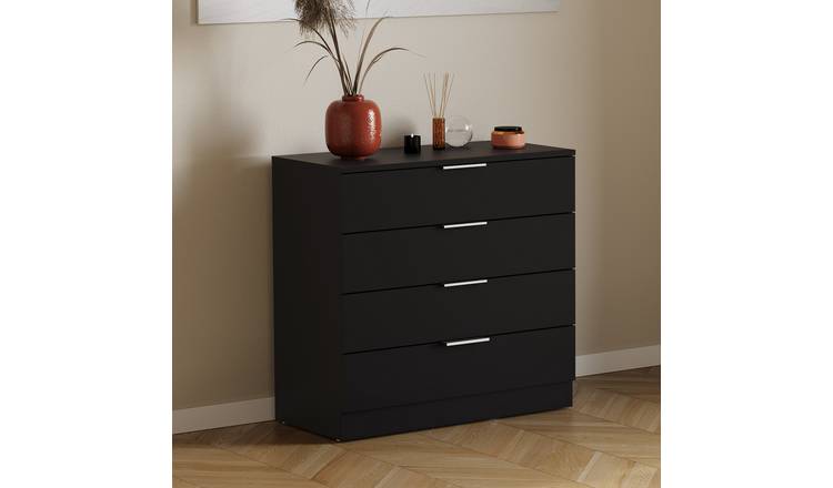 Vida Designs Trega 4 Drawer Chest - Black