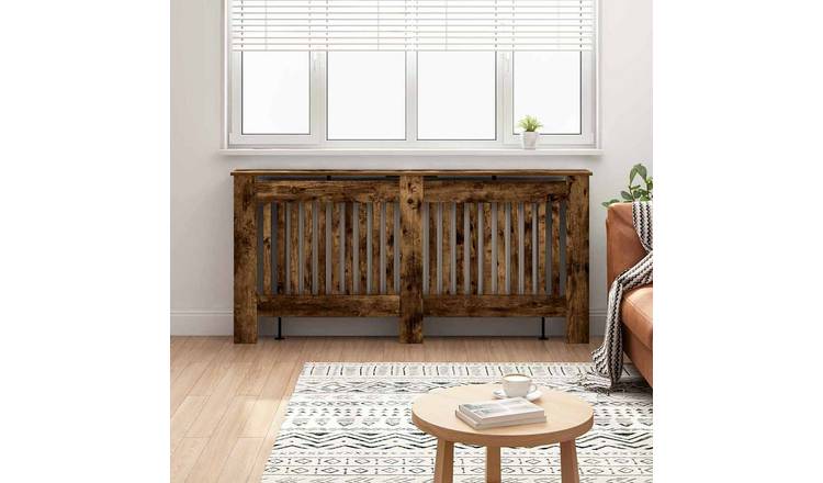Walplus Engineered Wood Radiator Cover - Smoked Oak - 172 x 19 x 81.5 cm