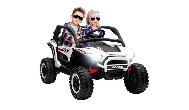 AIYAPLAY 24V 7Ah 2 Seater 3 Speed Remote Control Ride On Car – White