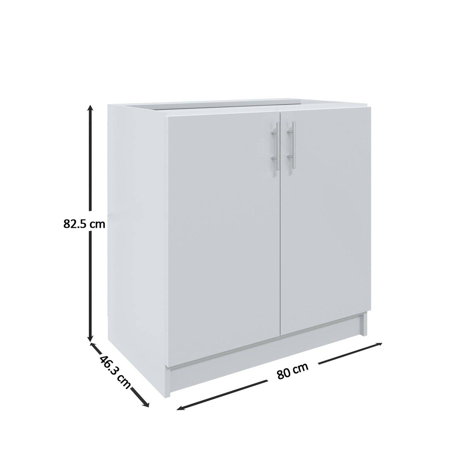 JD Greta 800mm Base Cabinet with 2 Doors - Navy Blue Matt - Image 7