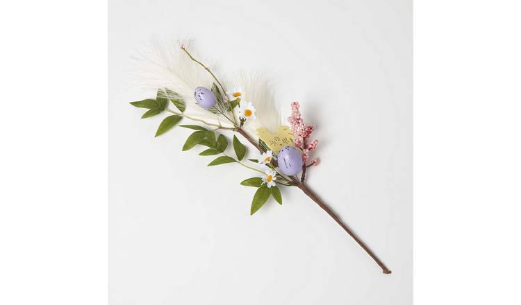 Homescapes Handcrafted Easter Egg Stem artificial trees and plants - Purple