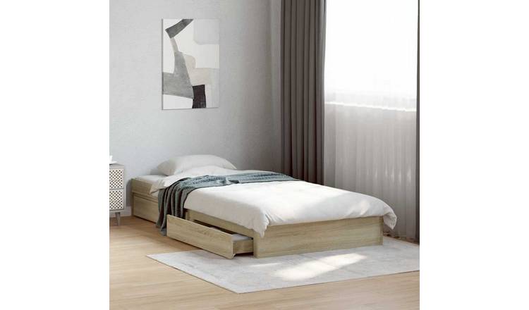 Walplus Solid Pine Small Single Bedframe - Natural