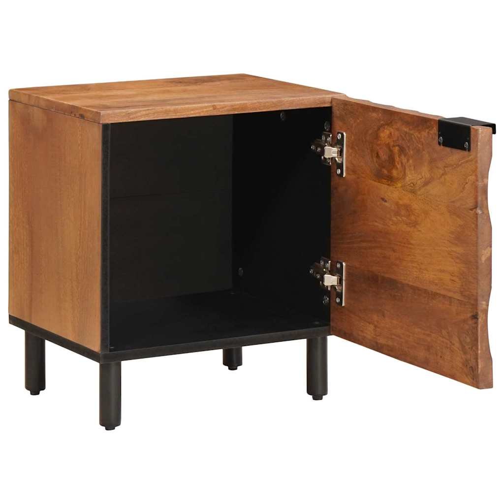 Walplus Pack of 2 Solid Wood Bedside Cabinet - Brown - 40 x 33 x 46 cm - Image 3