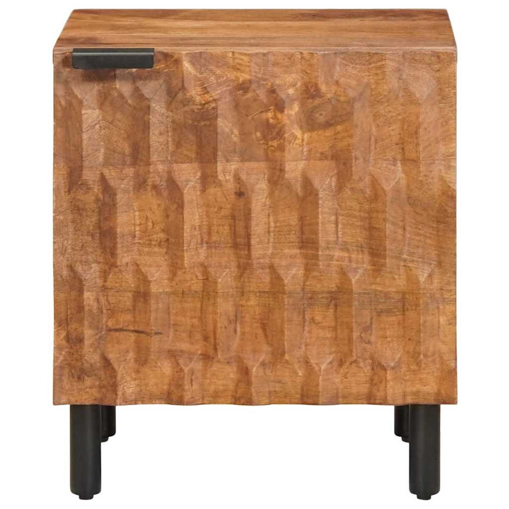 Walplus Pack of 2 Solid Wood Bedside Cabinet - Brown - 40 x 33 x 46 cm - Image 4
