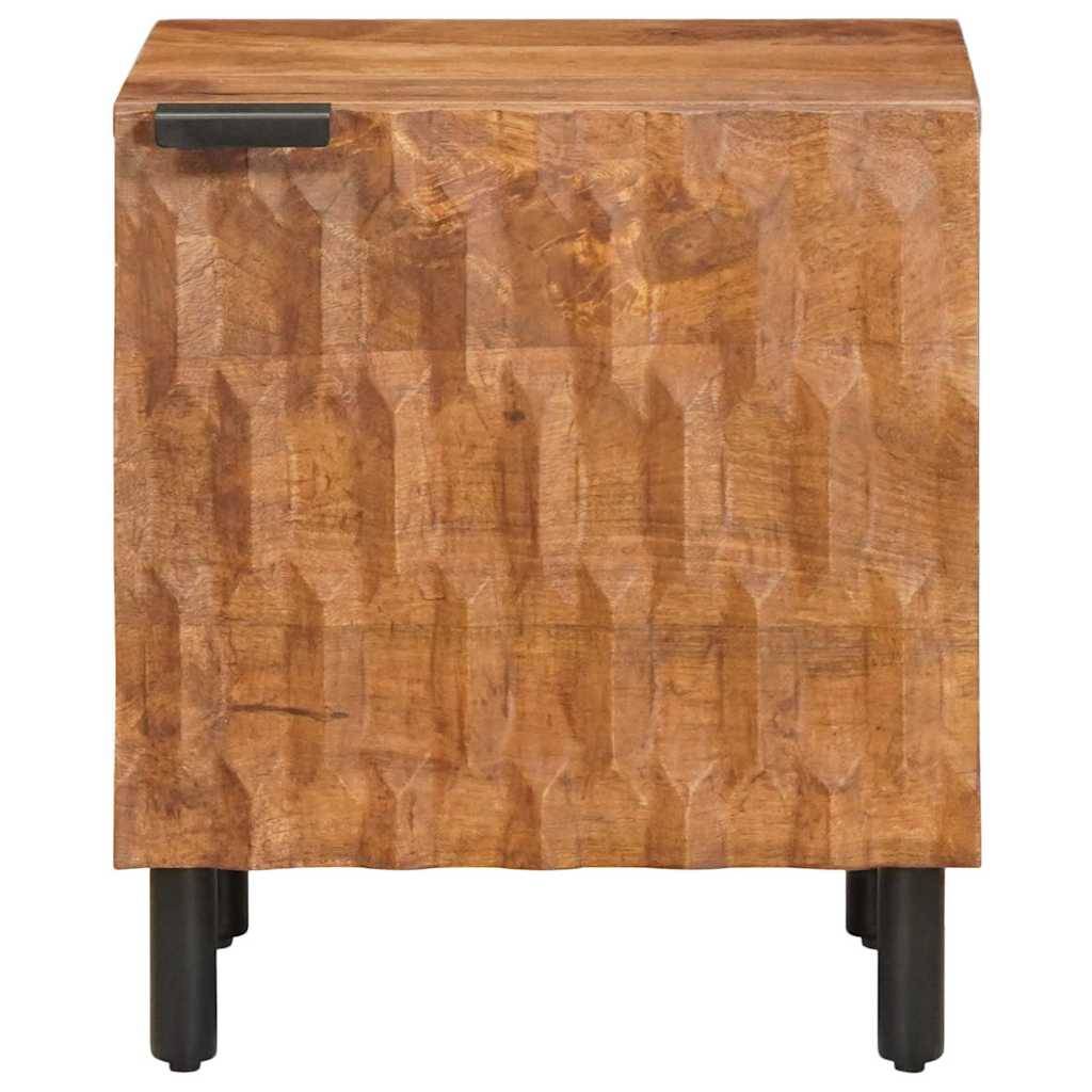 Walplus Pack of 2 Solid Wood Bedside Cabinet - Brown - 40 x 33 x 46 cm - Image 4
