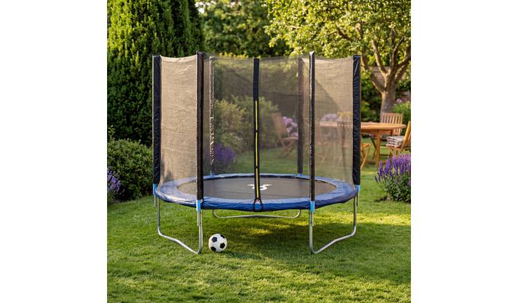 Charles Bentley 8ft Children's Safety Net Enclosure Trampoline - Black