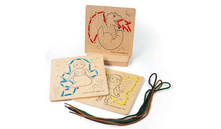 Bigjigs Toys Mythical Lacing by Numbers 3 Years +