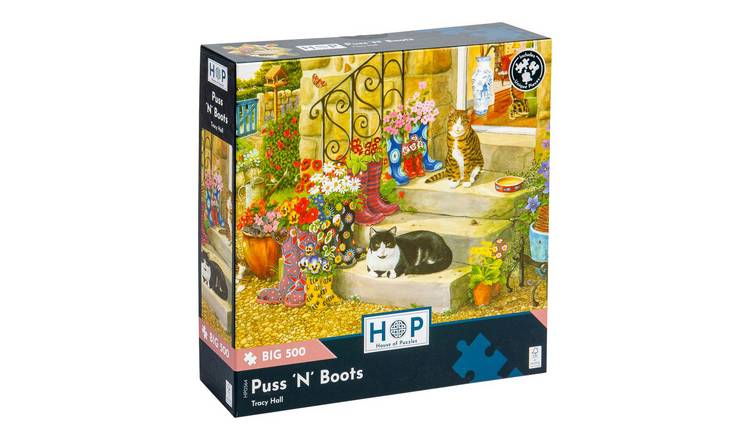 The House of Puzzles Puss 'N' Boots BIG 500 Piece Jigsaw Puzzle