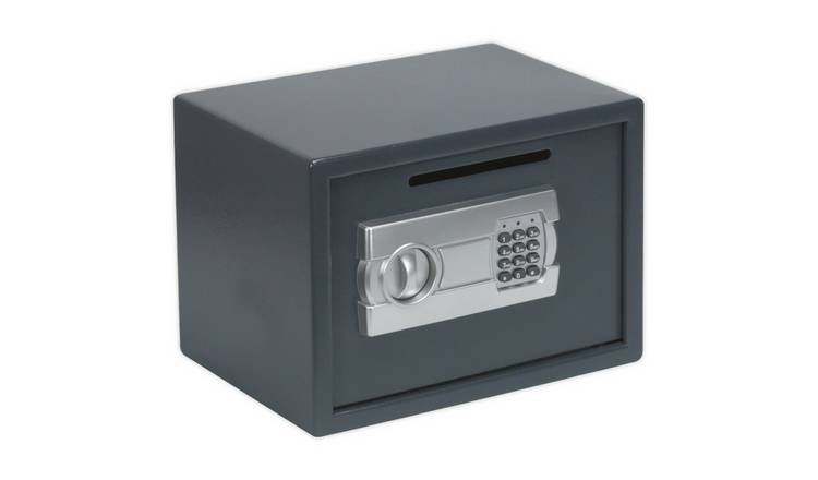 Loops Direct Steel Security Safe - Floor or Shelf Mounted - Black