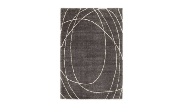Mega Flooring Grey Modern Abstract Rug - 120 x 170cm