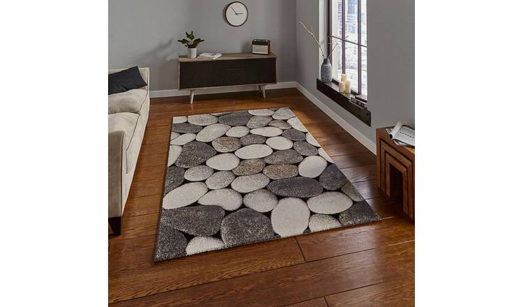 Mega Flooring Beige Modern Abstract Rug - 120 x 170cm