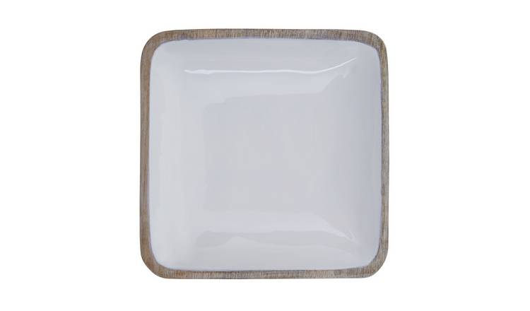 Orsina Kara Medium Mango Wood Square Bowl - Assorted