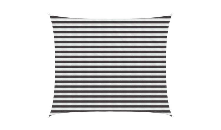 Walplus Rectangular HDPE Sun Shade Sail - Anthracite and White - 250 x 400 cm