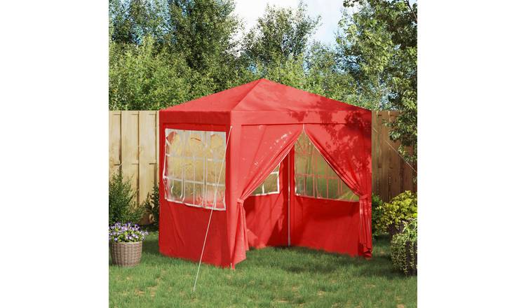 Walplus 200 x 200 x 240 cm PE Steel Garden Party Tent - Red