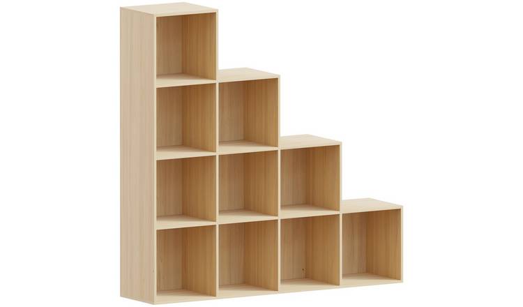 Vida Designs Durham 10 Cube Staircase Storage Unit- Oak