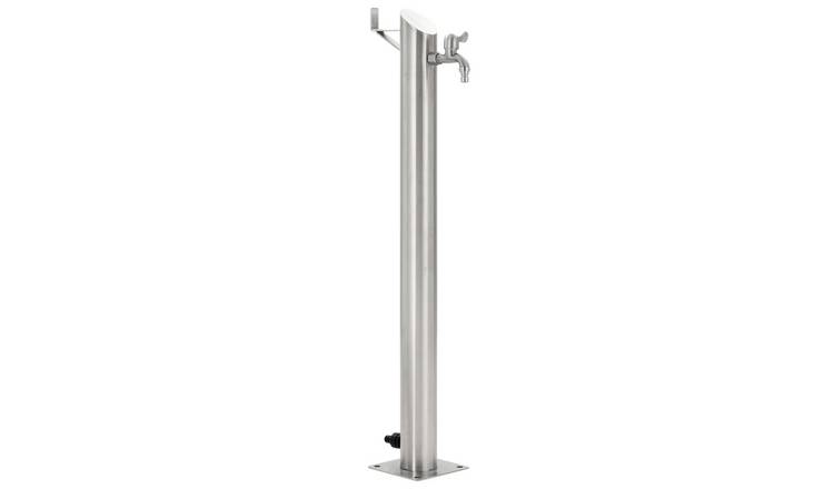Walplus Stainless Steel Garden Water Column Round - Silver - 95 cm