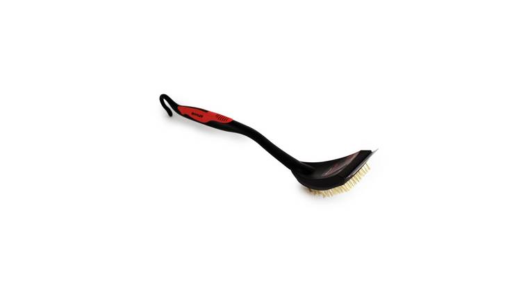 Charles Bentley Bbq Grill Cleaning Brush With Steel Scraper - Red
