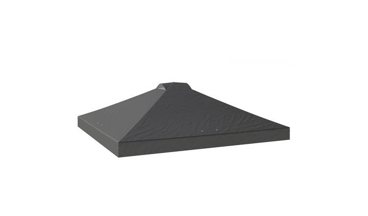 Outsunny UV50 Waterproof 210D Oxford Gazebo Replacement Roof – Dark Grey