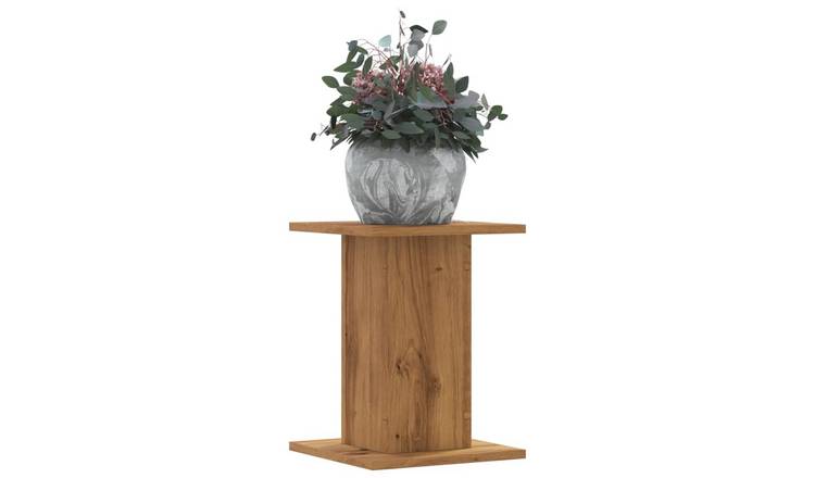 Walplus Pack of 2 Engineered Wood Plant Stand - Artisian Oak - 30x30x40 cm